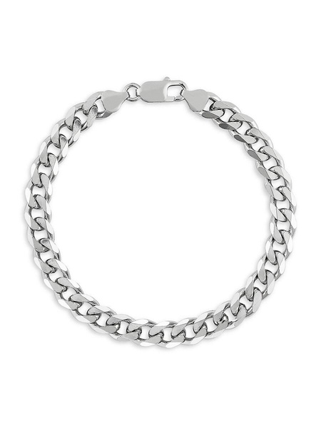 Sterling Silver Flat Curb Chain Bracelet