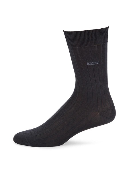 Cotton-Blend Mid-Calf Socks