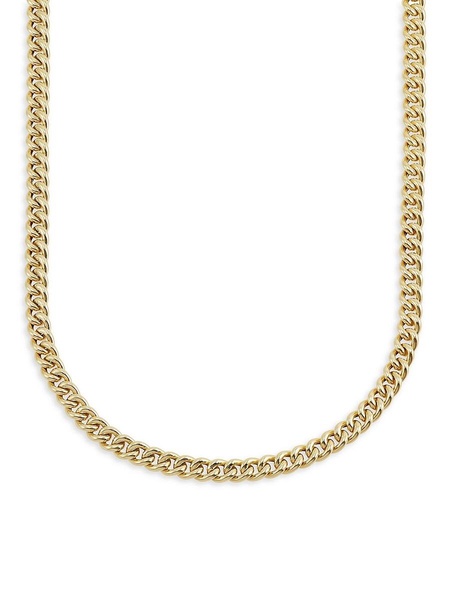 14K Yellow & White Gold Curb Chain Neckalce