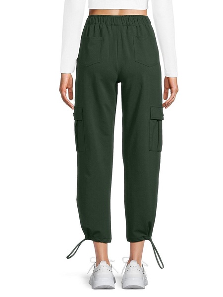 Knit Twill Cropped Cargo Pants