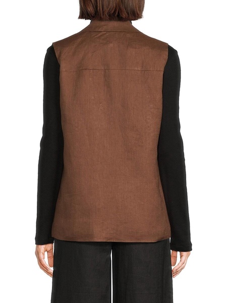100% Linen Longline Vest