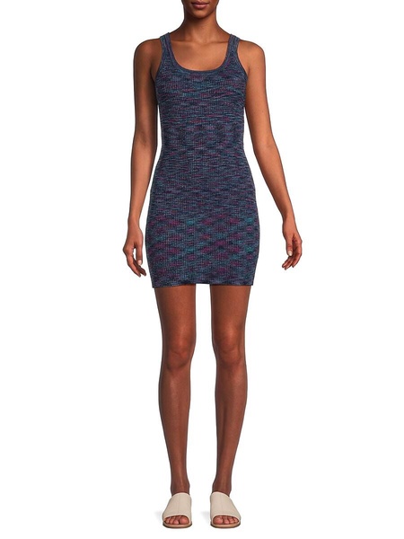 Maxine Abstract Print Ribbed Mini Dress