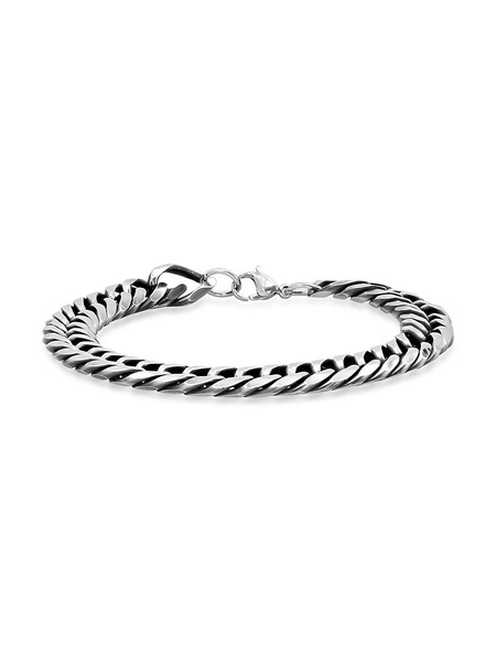 2-Piece Stainless Steel Cuban Link Chain Bracelet & Necklace Set