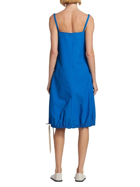 Emilia Crinkle Poplin Midi-Dress