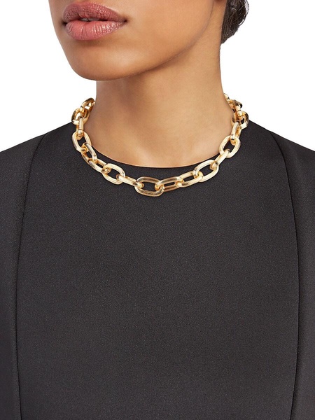Goldtone Link Chain Necklace/17''