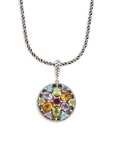 Sterling Silver & Multi-Stone Necklace