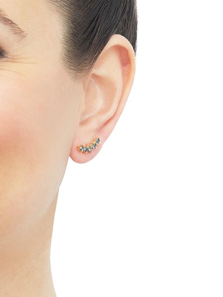 14K Yellow Gold & Licensed London Blue Topaz Stud Earrings