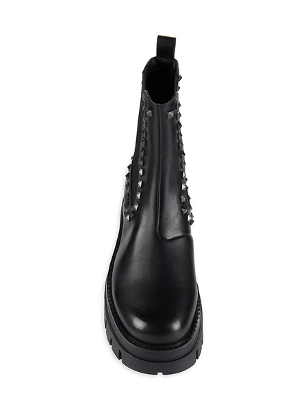 51MM Stud Leather Ankle Boots