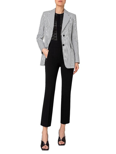 Pinstripe Jacquard Jacket