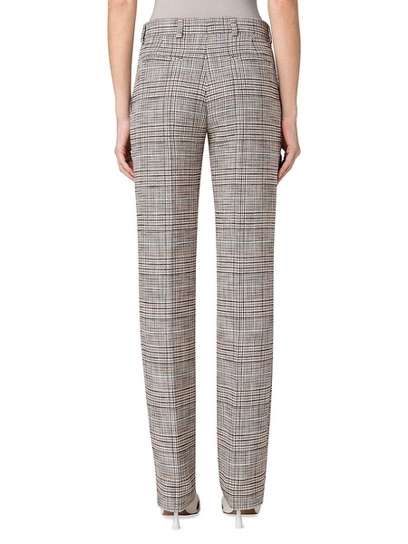 Mikko Plaid Straight-Leg Pants