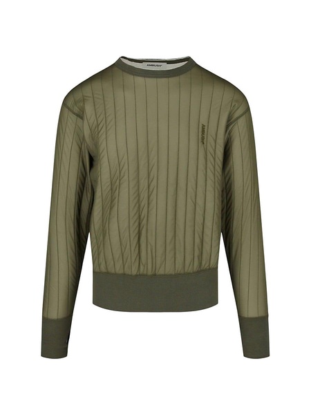 Channel Quilted Crewneck Sweatshirt