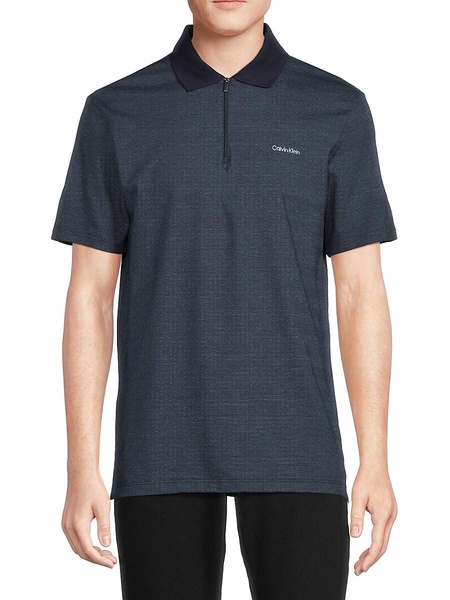Logo Quarter Zip Polo