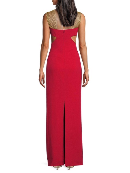 Alma Illusion Column Gown
