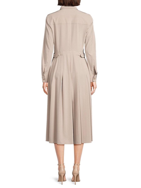 Point Collar Midi Dress