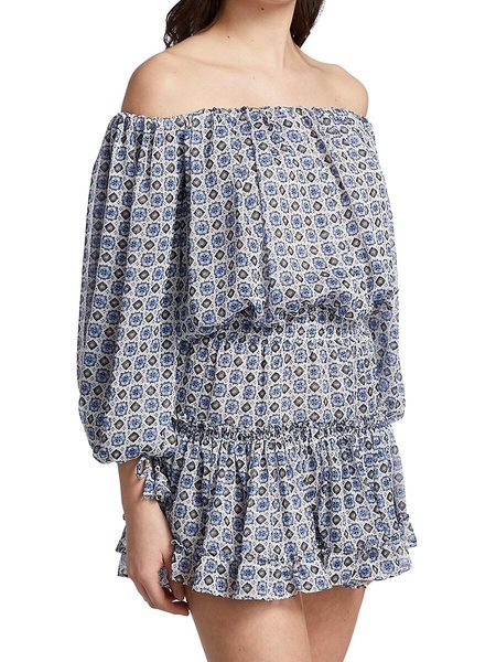 Zonia Off Shoulder Chiffon Mini Dress