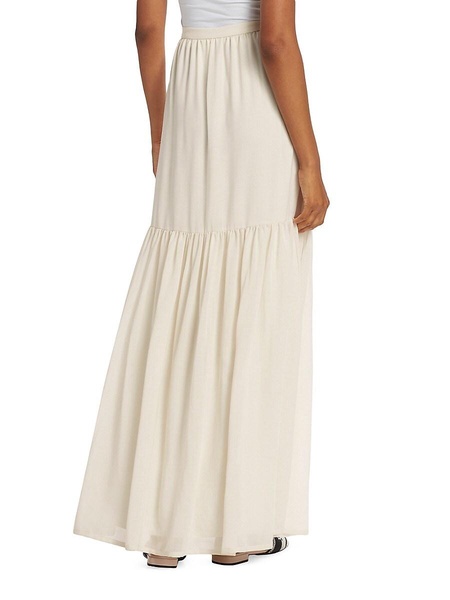 Cafila Tiered Wool Maxi Skirt