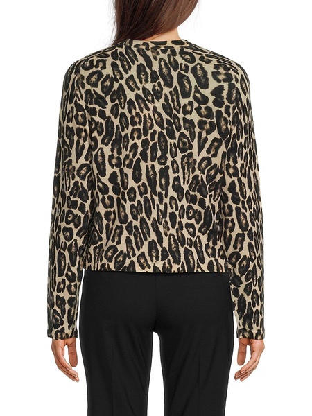 Leopard-Print Merino Wool Sweater