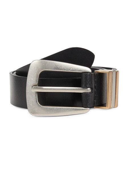 32MM Mixed-Metal Leather Belt