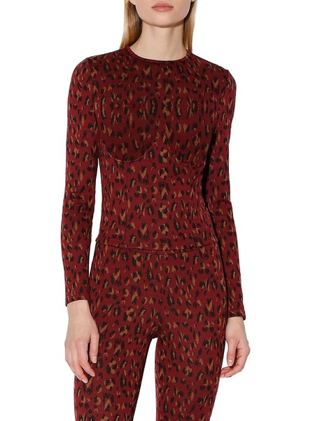 Samantha Leopard Print Top
