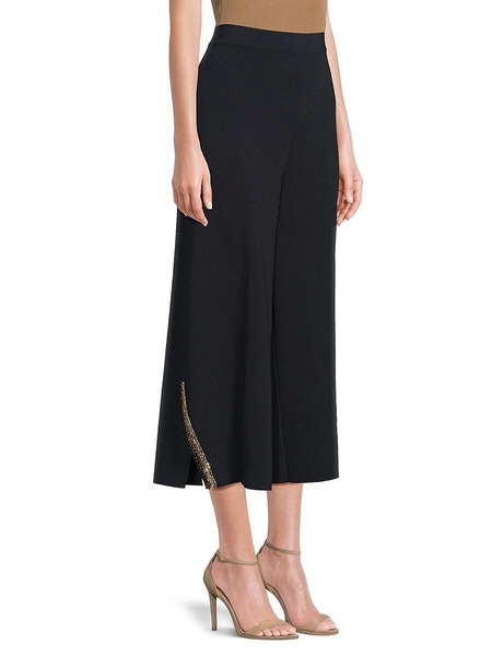 Embellished Cuff Cropped Pants