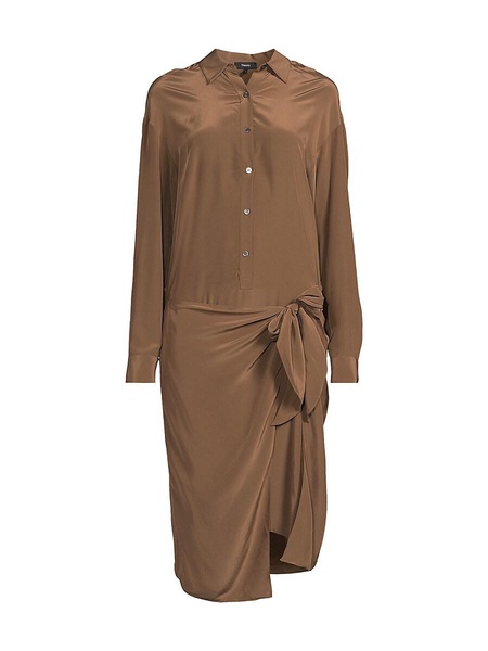 Sarong Midi Shirt Dress