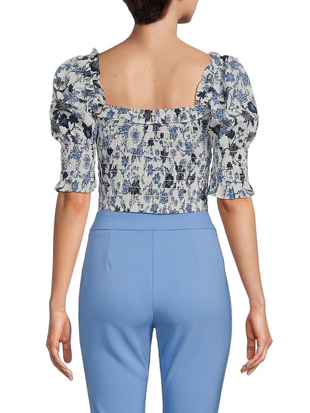 Abbey Smocked Crop Top