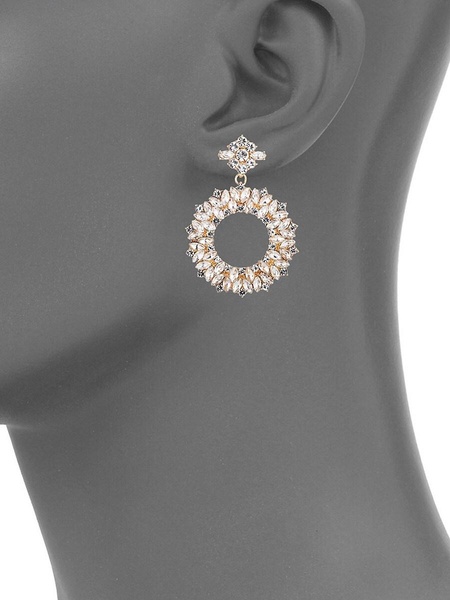 Luxe Crystal Hoop Drop Earrings
