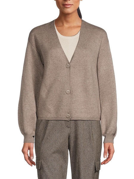 V-Neck Drop Shoulder Cardigan