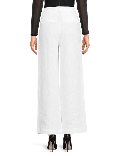 100% Linen Wide-Leg Trousers