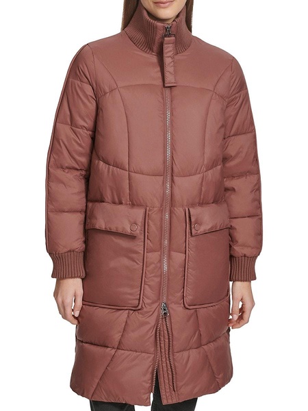 Pavia Quilted Faux Down Hooded Puffer Jacket