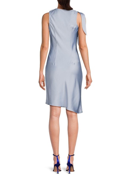 Rose Satin Mini Cocktail Dress