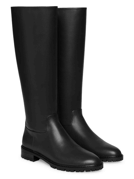 City 35MM Leather Block Heel Calf Boots