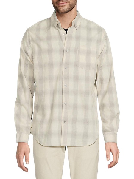 Plaid Button Down Collar Shirt