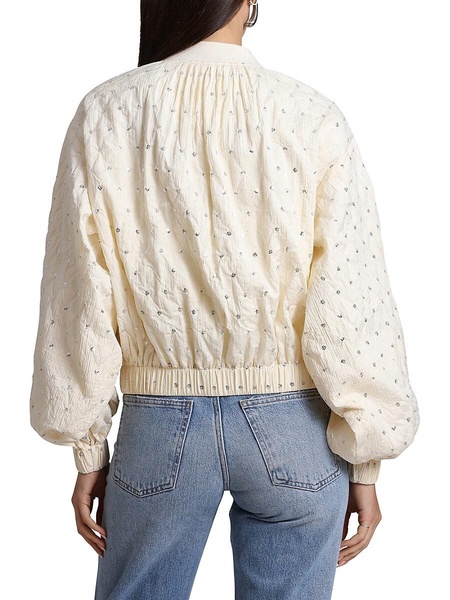 Sequin Quilted Bomber Jacket