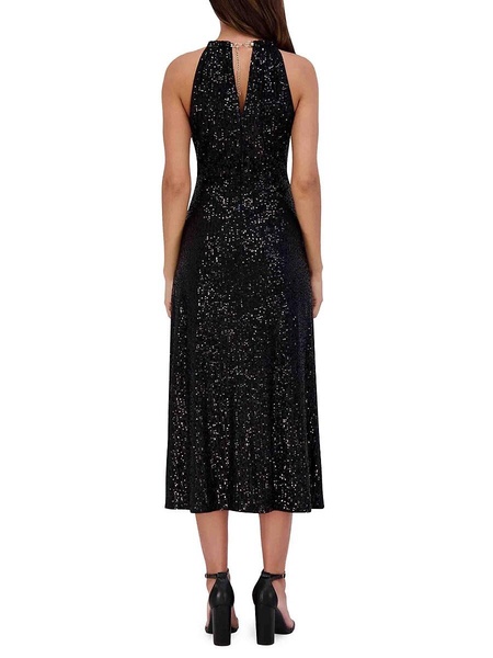Surplice Sequin Mididress