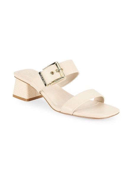 Caverie Faux Leather Buckle Sandals