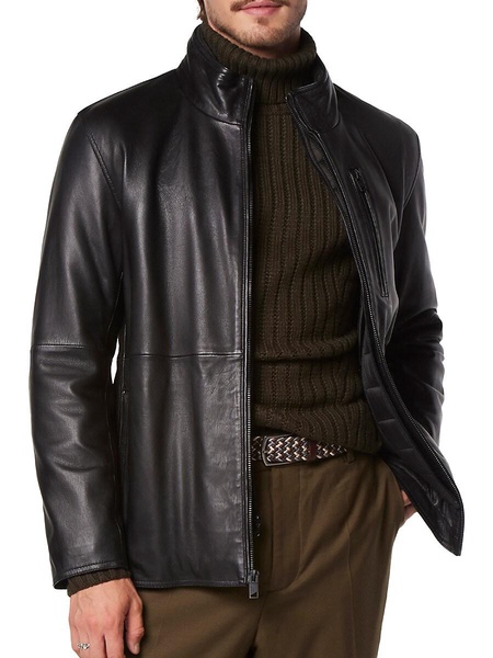 Wollman 2-in-1 Lambskin Leather Bib Jacket