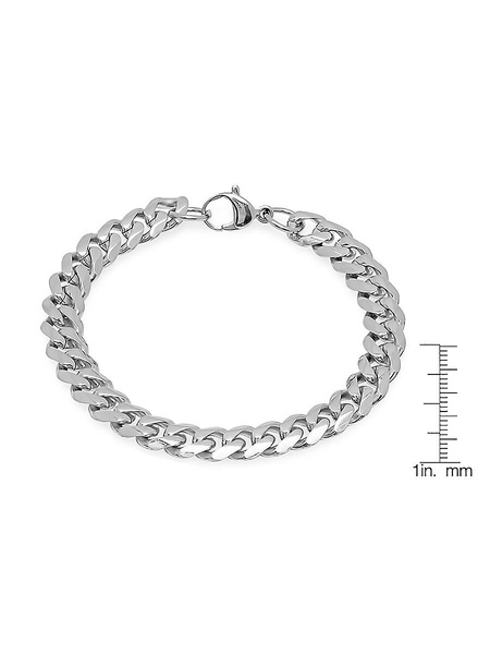 Stainless Steel 2-Piece Chain-Link Bracelet & Necklace Set