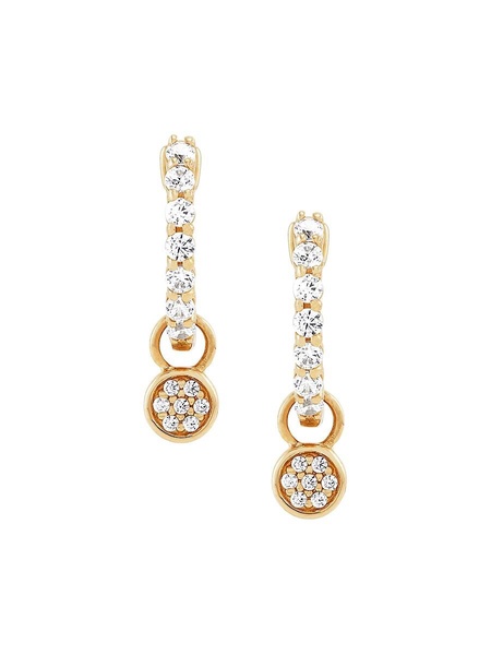 14K Yellow Gold & 0.25 TCW Diamond Huggie Earrings