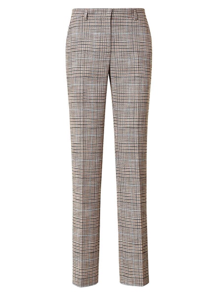 Mikko Plaid Straight-Leg Pants