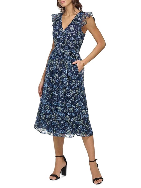 Flutter Sleeve Floral Day Dress