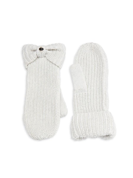 Metallic Rib Knit Mittens