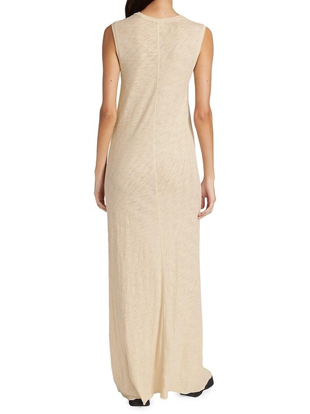 Spray-Painted Jersey Sleeveless Maxi Dress