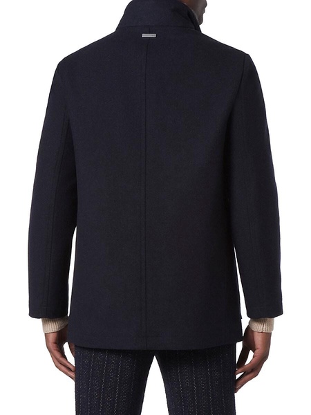 Brooks Faux Fur Collar Car Coat