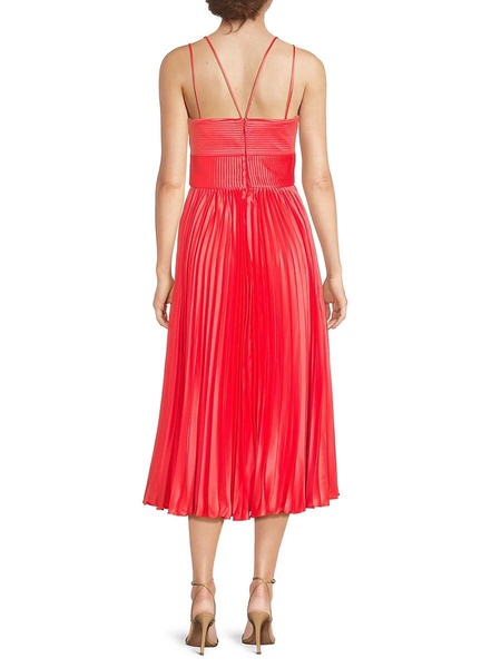 Krisley Pleated Fit & Flare Midi Dress