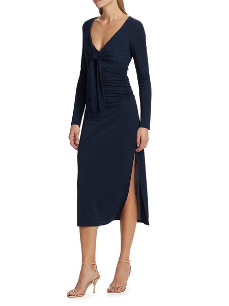 Brenna Jersey Tie Midi Dress