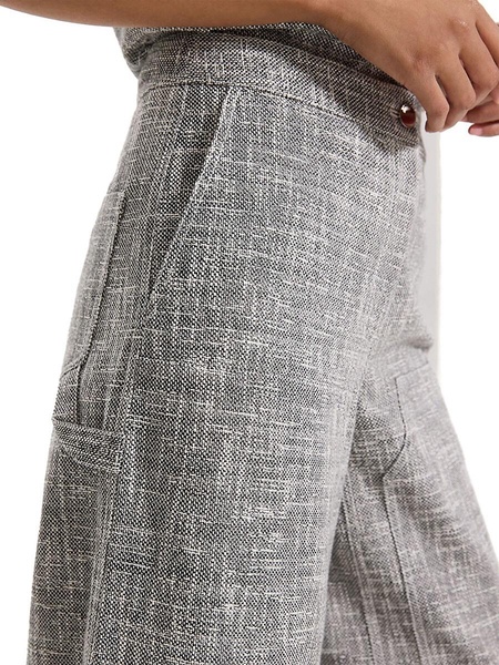 Heathered Wide-Leg Pant