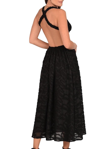 Brigitte Cutout Open Back Midi Dress