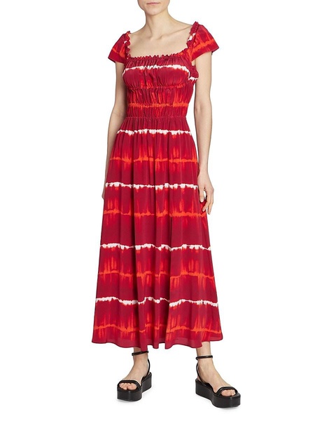 Lily Tie Dye Silk Midi Dress