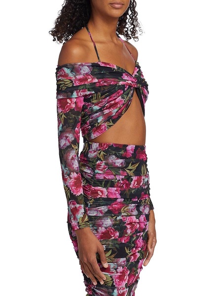 Rosalia Floral Off Shoulder Crop Top